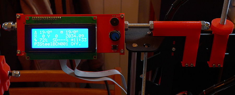 An LCD 2004 Smart Controller installed on a P3Steel.