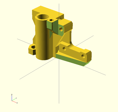 Reverse-engineered, improved Prusa i3 X motor end by AndrewBCN.