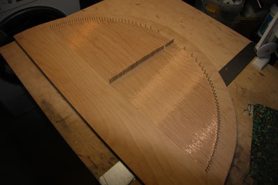 Bed of nails with heating wire attached