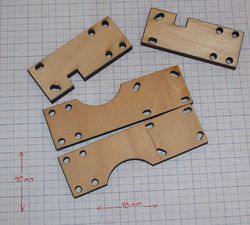 pieces that make the X Bar Clamps.