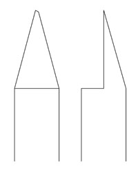 Principal drawing of an engraving tip
