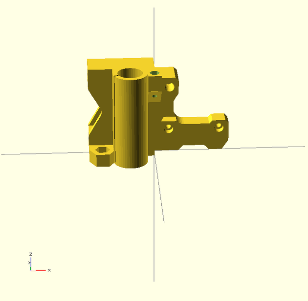 This is bq's version of the Prusa i3 X motor end for their Prusa i3 Hephestos.