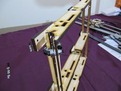 Photo of Y carriage with bearings attached close up