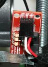 Close up of endstop connector on endstop.