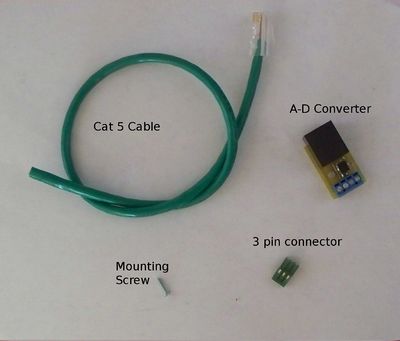 Parts included in the Thermocouple Add on