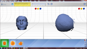 Head model before being aligned