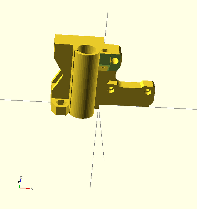 Reverse-engineered, improved Prusa i3 X motor end by AndrewBCN.
