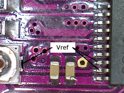Location to measure Vref on the Made in China DRV8825 board
