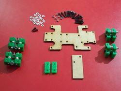 Photo of the parts used to Assemble the Y axis