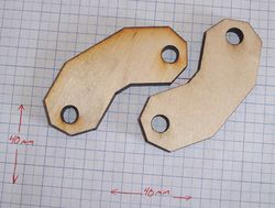 This shows 2 of the 12 Lasercut pieces used to make 6 Vertices.