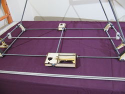 Photo of Y axis showing center bar placement