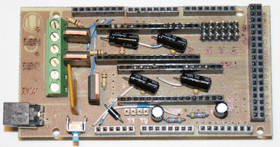 The printed bottom of the board.