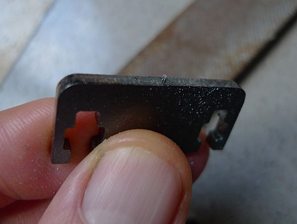 A barb on a P3Steel laser-cut steel part.