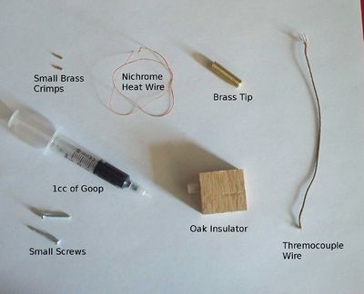 Parts included in the Hot End Kit