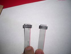 The assembled ten pin cable