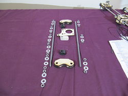 Photo of the parts used in the back unit