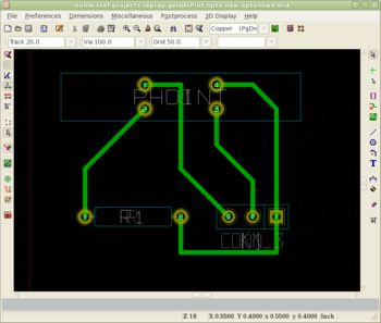 A gerber file in Kicad